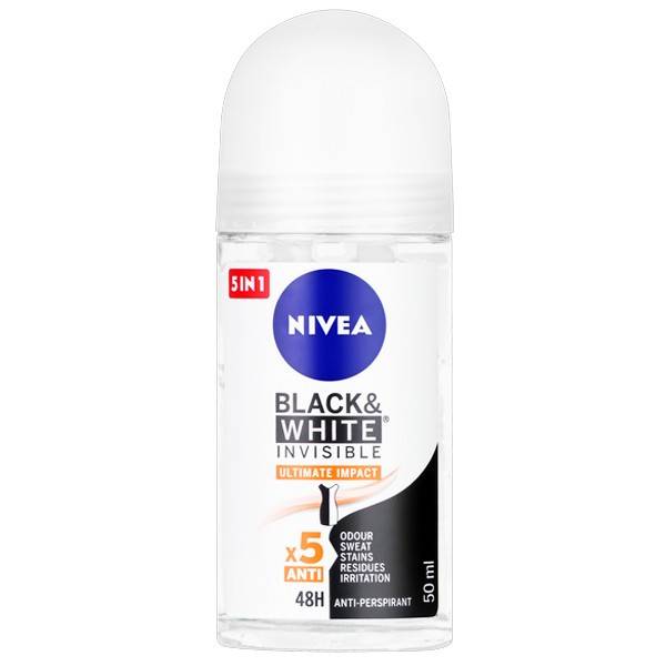 NIVEA αποσμητικό σώματος roll-on black και white ultimate impact 50ml