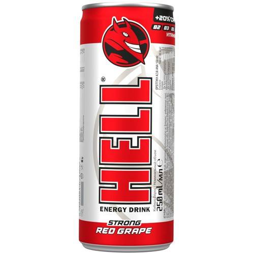 HELL ενεργειακό ποτό Red Grape 250ml