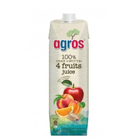 AGROS χυμός 4 φρούτων 1lt