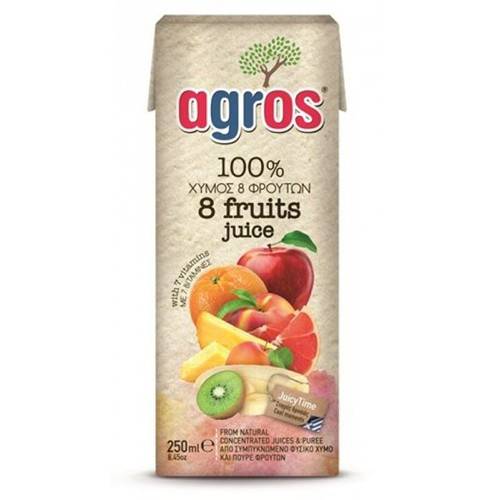 AGROS χυμός 8 φρούτων 250ml