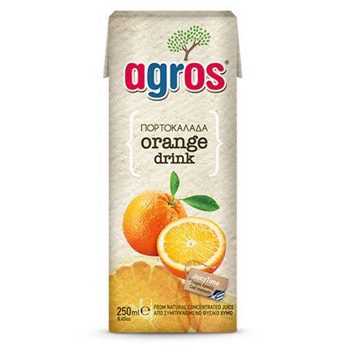 AGROS χυμός πορτοκαλάδα 250ml