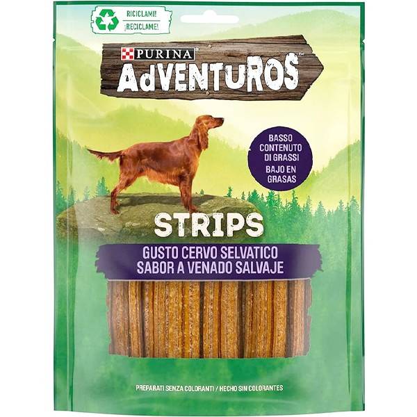 PURINA adventuros σκυλοτροφή ελάφι strips 90gr
