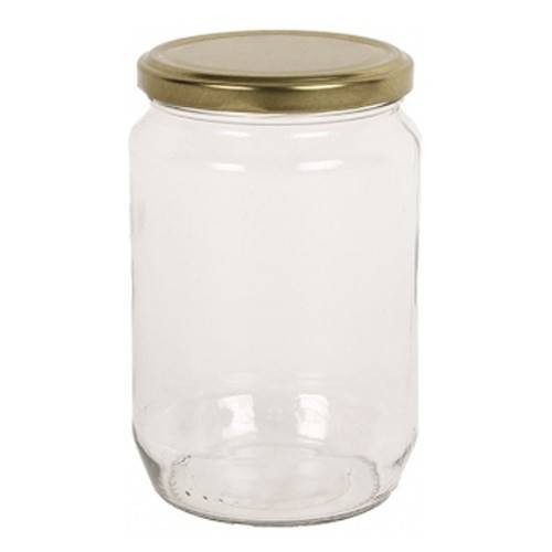 UNIGLASS βάζο με πώμα λευκό 720cc 12τεμ 22147/C01