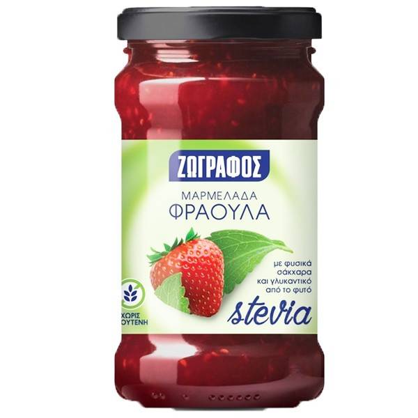ΖΩΓΡΑΦΟΣ μαρμελάδα φράουλα με στέβια 330gr