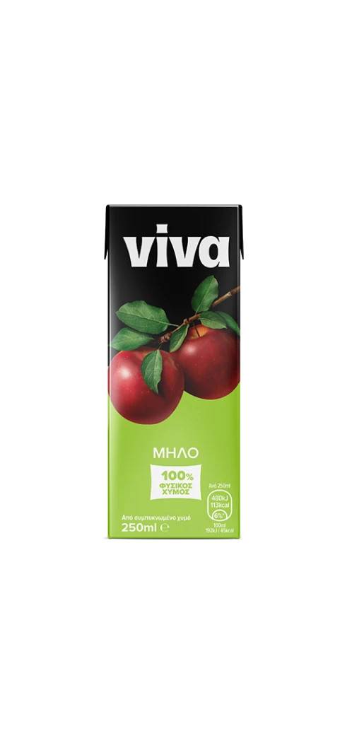 VIVA χυμός 100% φυσικός με μήλο 250ml