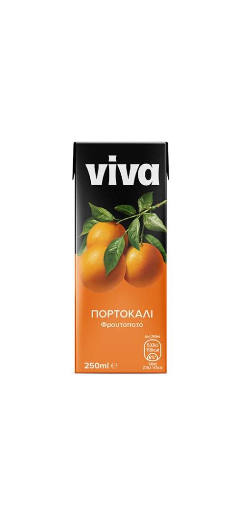 VIVA χυμός με φρουτοποτό πορτοκάλι 250ml