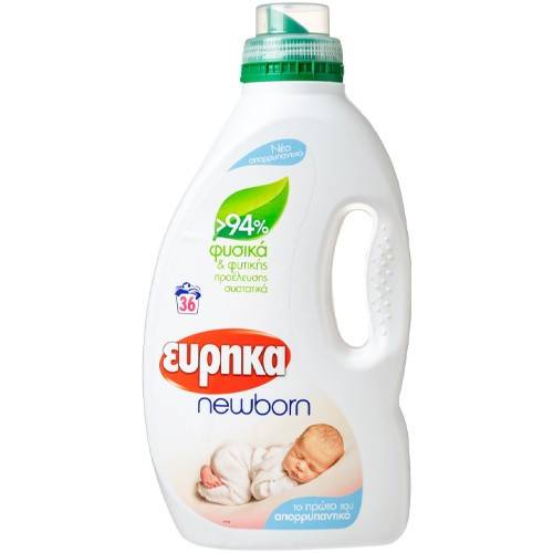 ΕΥΡΗΚΑ new born υγρό απορρυπαντικό ρούχων 36μεζ 1,8lt