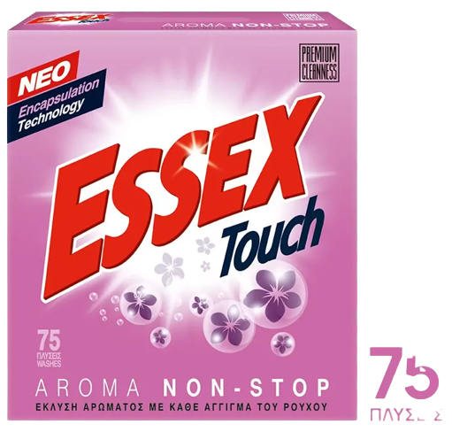 ESSEX σκόνη πλυντηρίου ρούχων Touch 75μεζ 3,75kg