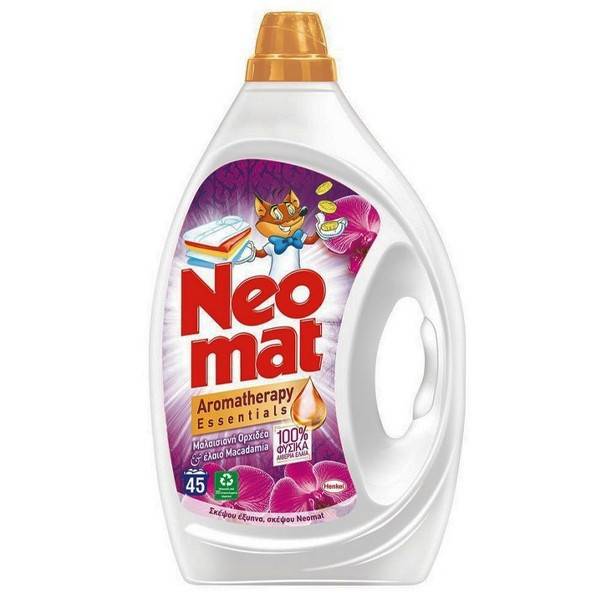 NEOMAT υγρό πλυντηρίου ρούχων Μαλαισιανή Ορχιδέα 45μεζ 2,025lt
