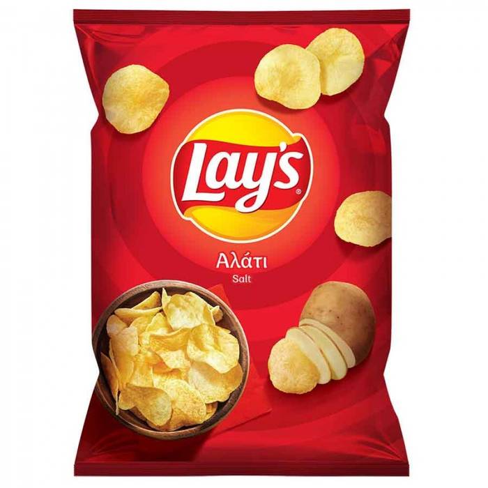 TASTY SNACKS Lay's πατατάκια chips με αλάτι 350gr