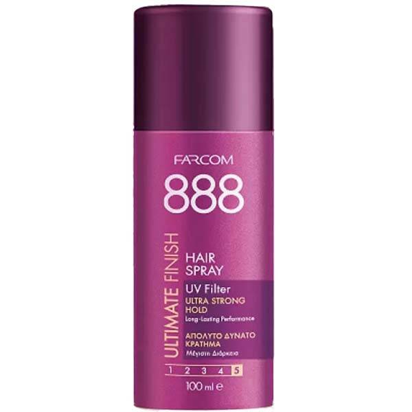 FARCOM 888 hair spray πολύ δυνατό κράτημα 100ml