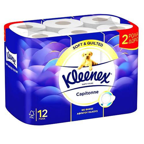 KLEENEX χαρτί υγείας capitonne 2φυλλο 12x74gr