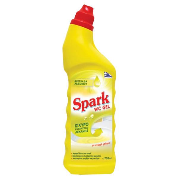SPARK υγρό καθαριστικό τουλέτας wc παπί με ενεργό χλώριο κίτρινο 750ml