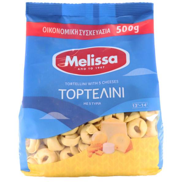 MELISSA ζυμαρικά τορτελίνια 5 τυριά 500gr