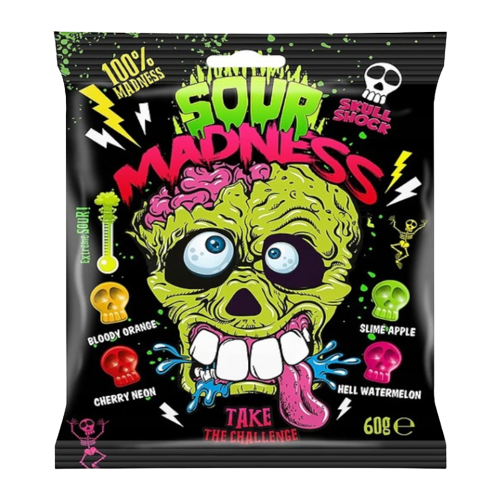 SOUR MADNESS ζαχαρωτά skull shock 60gr