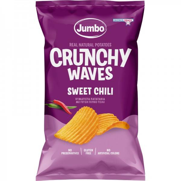 OHONOS SNACKS Jumbo crunchy waves sweet chili χωρίς γλουτένη 90gr