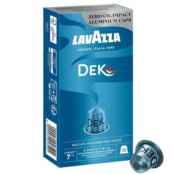 LAVAZZA καφές espresso Decaf σε κάψουλες συμβατές με μηχανές Nespresso 10τεμ