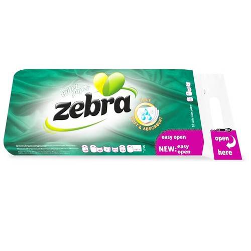 ZEBRA χαρτί υγείας soft absorbent green 3φυλλο 10τεμ