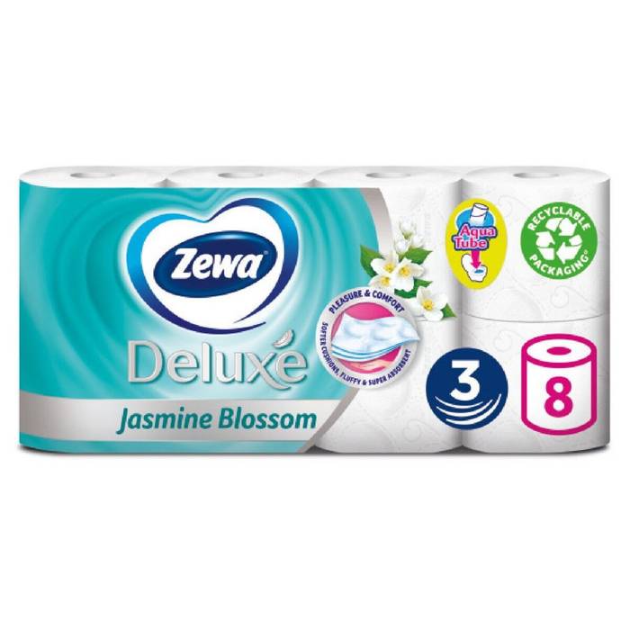 ZEWA deluxe χαρτί υγείας γιασεμί 8τεμ
