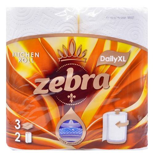 ZEBRA χαρτί κουζίνας daily xl 3φυλλο 2τεμ