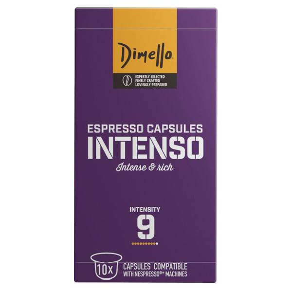 DIMELLO Espresso Intenso καφές σε κάψουλες συμβατές με μηχανές Nespresso 10x5,6gr
