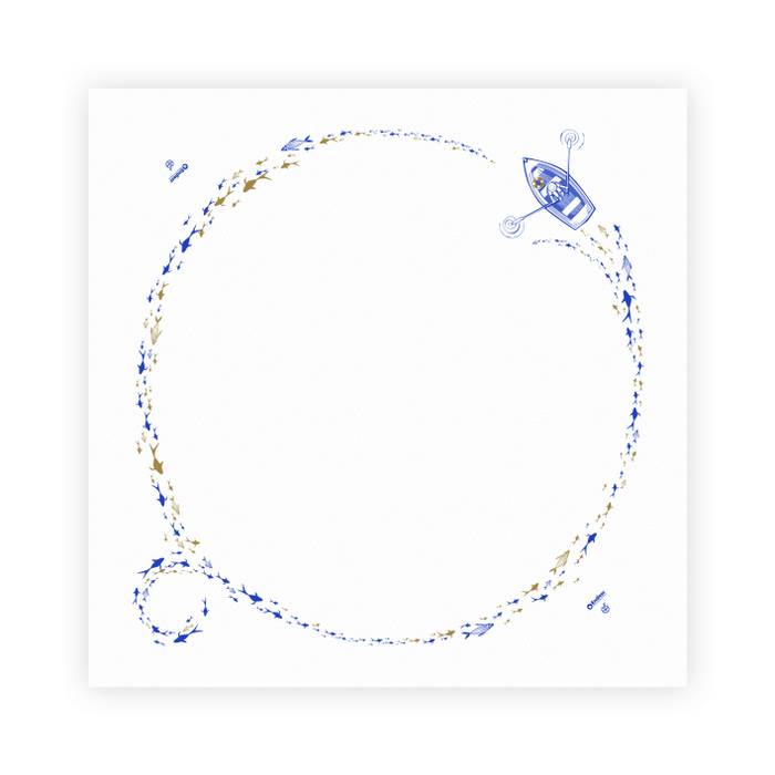 ENDLESS τραπεζομάντηλο θαλασσινό 100x100cm 150τεμ
