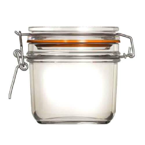 UNIGLASS βάζο γυάλινο με καπάκι econ 350ml 22503