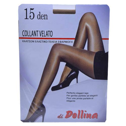 DI DOLLINA καλσόν lycra velato πέππερ 15den No2