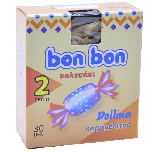 DI DOLLINA σοσόνι καλτσάκι καραμελίτσα μπεζ one size 20den 2 ζεύγη
