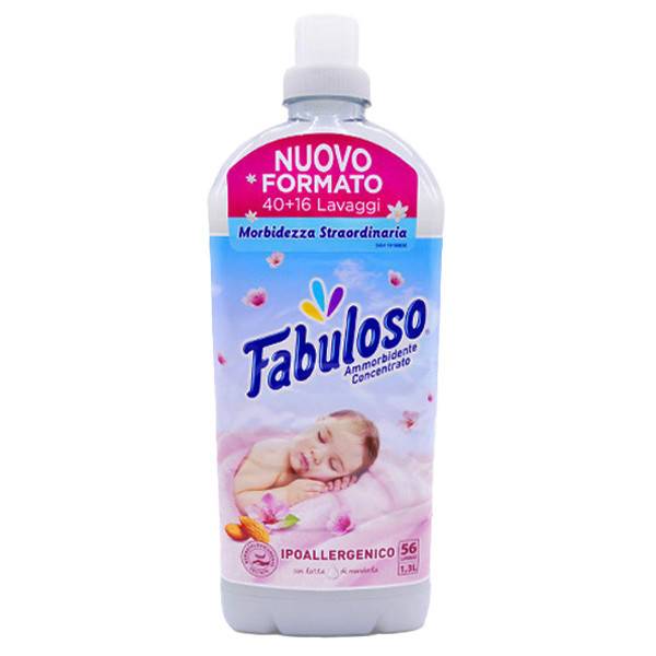 FABULOSO συμπυκνωμένο μαλακτικό υποαλλεργικό 56μεζ 1,25lt