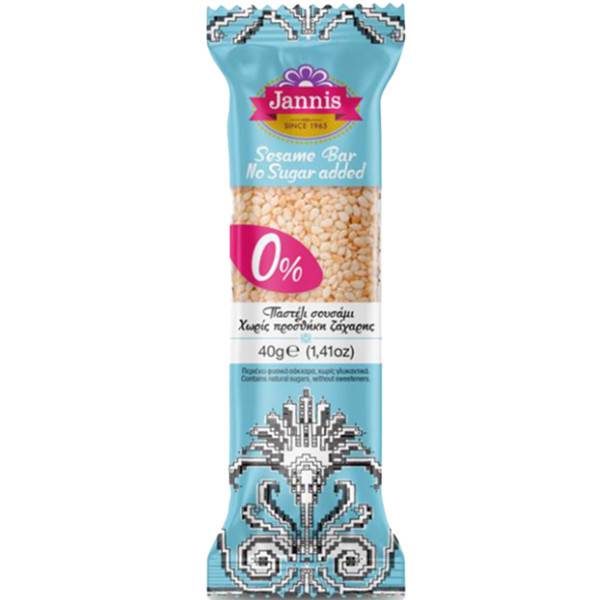 JANNIS μπάρα σουσαμιού χωρίς ζάχαρη 40gr