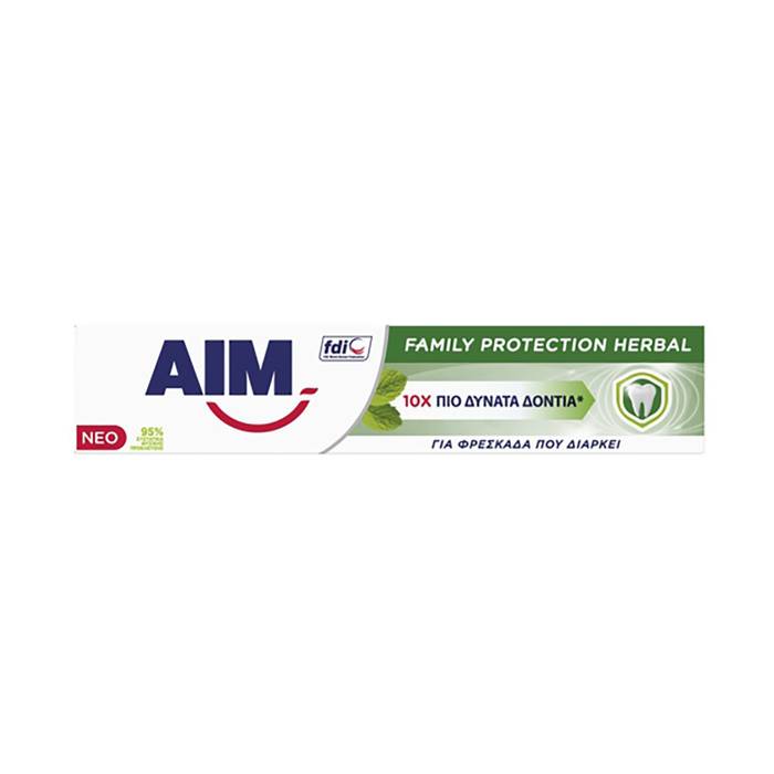 AIM οδοντόκρεμα family protection herbal 75ml