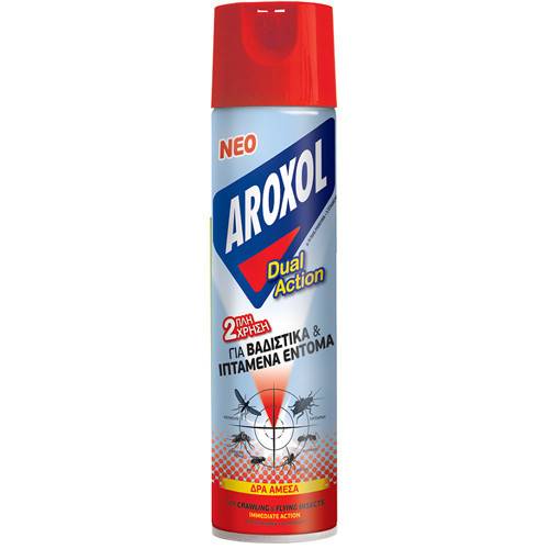 AROXOL για βαδιστικά και ιπτάμενα έντομα Dual Action spray 300ml