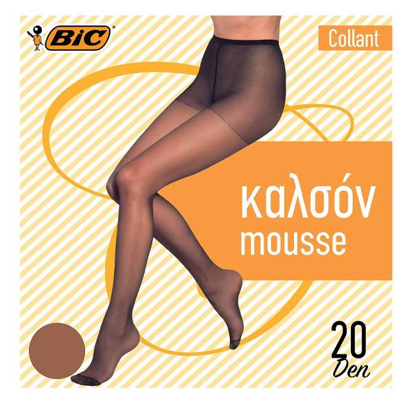 BIC καλσόν Collant Mousse καραμελέ 20den No1-2