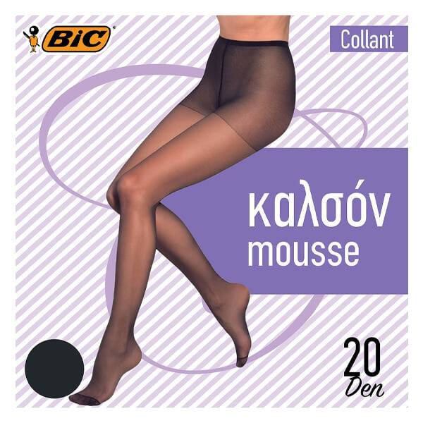 BIC καλσόν Collant Mousse μαύρο 20den No3-4