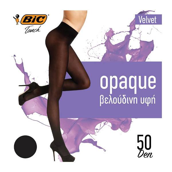 BIC καλσόν Velvet μαύρο 50den large