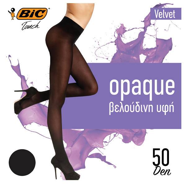 BIC καλσόν Velvet μαύρο 50den medium