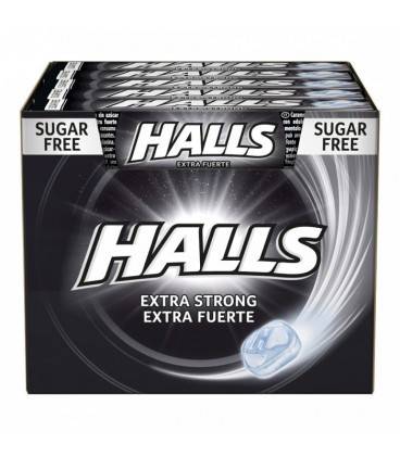 HALLS καραμέλες έξτρα δυνατές χωρίς ζάχαρη 20x32gr