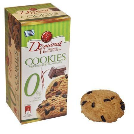 ΔΕΡΜΙΣΗΣ μπισκότα cookies χωρίς ζάχαρη 90gr