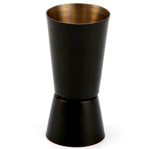 Μεζούρα ποτών ανοξείδωτη μαύρη 30-60ml