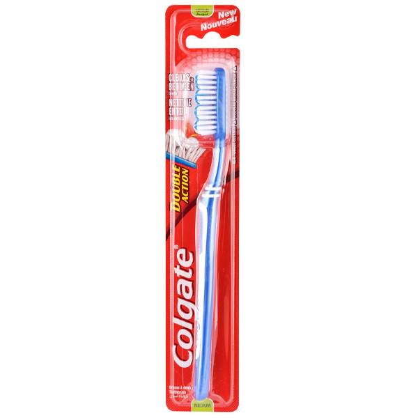 COLGATE οδοντόβουρτσα Double Action σε διάφορα χρώματα μέτρια 1τεμ