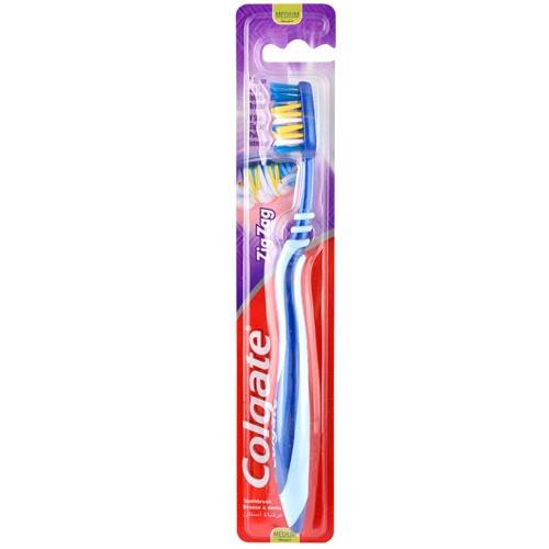 COLGATE οδοντόβουρτσα ZigZag Plus σε διάφορα χρώματα μέτρια 1τεμ