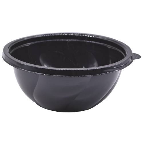 PREPAC μπωλ σαλάτας πλαστικό μαύρο 1050ml 50τεμ