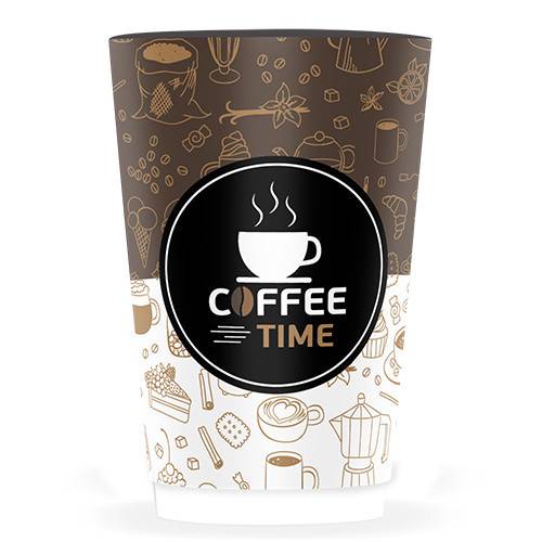 COFFEE TIME ποτήρι χάρτινο double wall 16οz 25τεμ