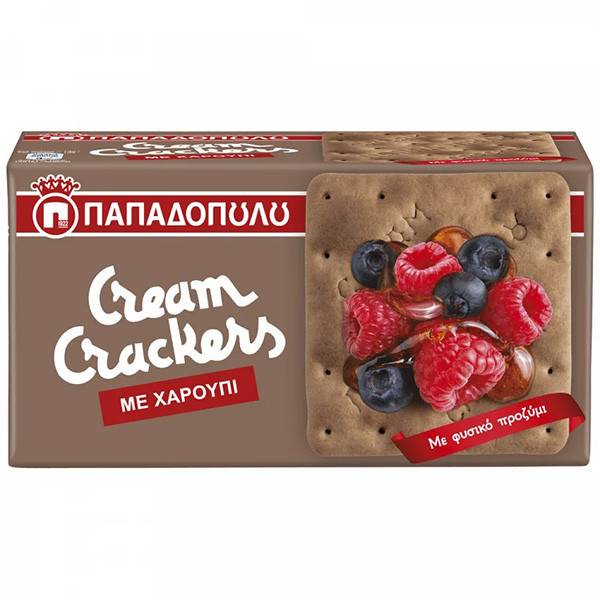 ΠΑΠΑΔΟΠΟΥΛΟΥ κράκερ cream crackers με χαρούπι 195gr