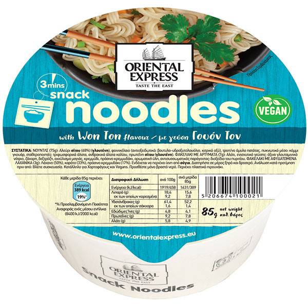 ORIENTAL EXPRESS noodles pot με γεύση γουόν τον 85gr