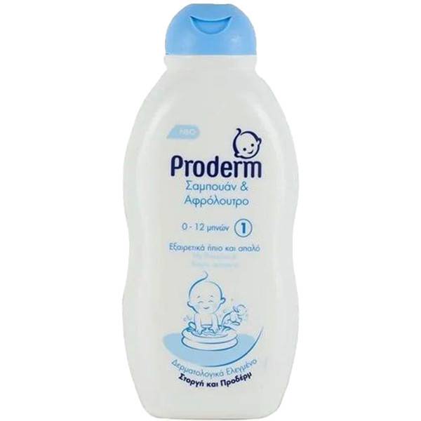 PRODERM σαμπουάν και αφρόλουτρο 0-12 μηνών 200ml