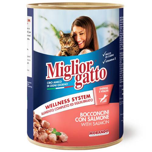 MORANDO Miglior γατοτροφή κονσέρβα σολομός 405gr