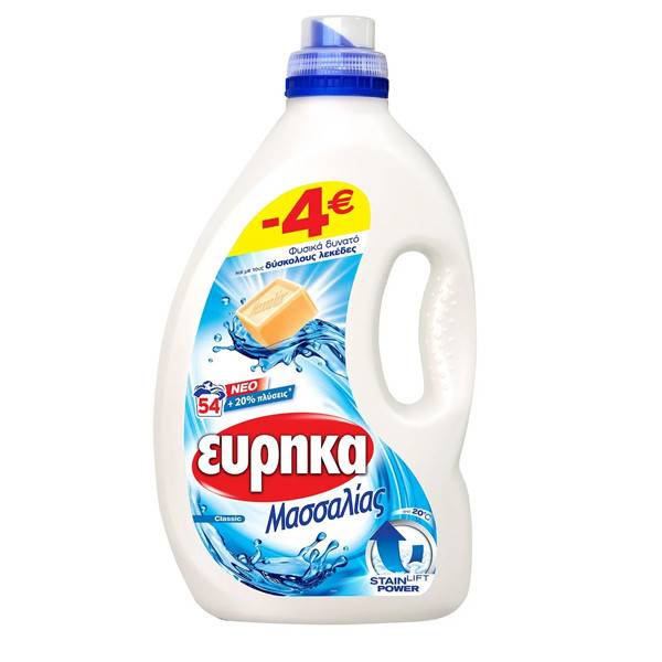 ΕΥΡΗΚΑ sensitive υγρο απορρυπαντικο 1,5lt 54μεζ, -4,00€
