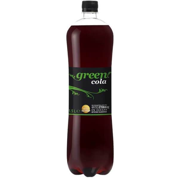GREEN COLA αναψυκτικό cola χωρίς ζάχαρη με stevia 1,5lt